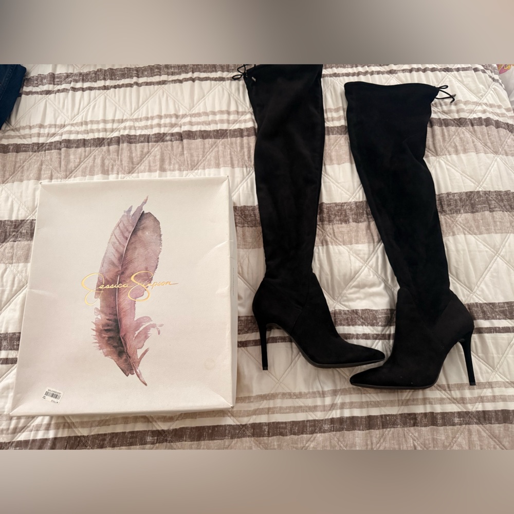 Jessica Simpson Black Over the Knee Boots